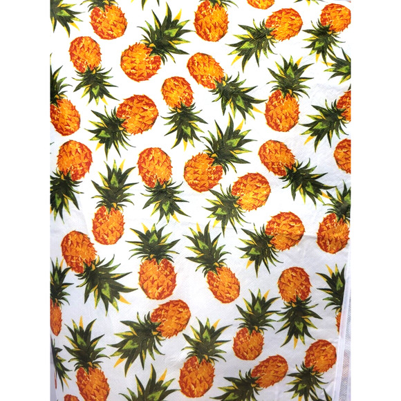 Festive Pineapple Print Indoor Outdoor Tablecloth 50x60" Machine Washable NWT - Picture 2 of 5